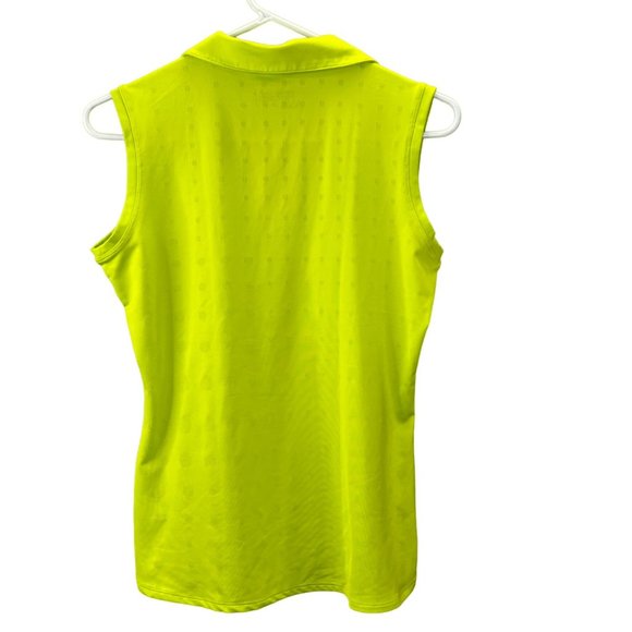 Nike Golf Tour Performance Sleeveless Shirt Top size S Women Lime Green Dri Fit - Picture 2 of 5
